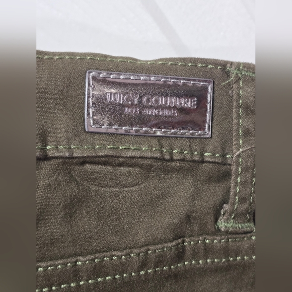 Juicy Couture Urban Olive Stretch Sateen Pants Size 8 - Picture 7 of 11